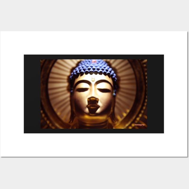 Amida Buddha head Wall Art by monoguru